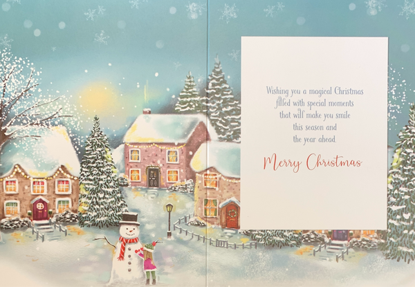 Daughter and Son-in-law Christmas card - winter village