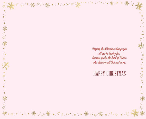 Cousin Christmas card - hot chocolate