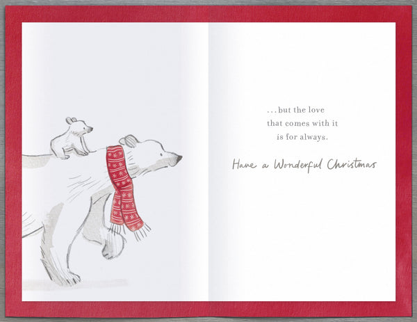 Grandad Christmas card - cute polar bears