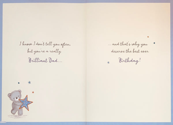 Dad birthday card- cute bear