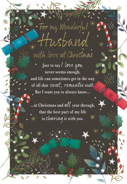 Husband Christmas card- loving words