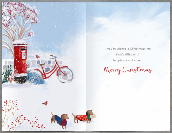To both of you Christmas card - festive scene