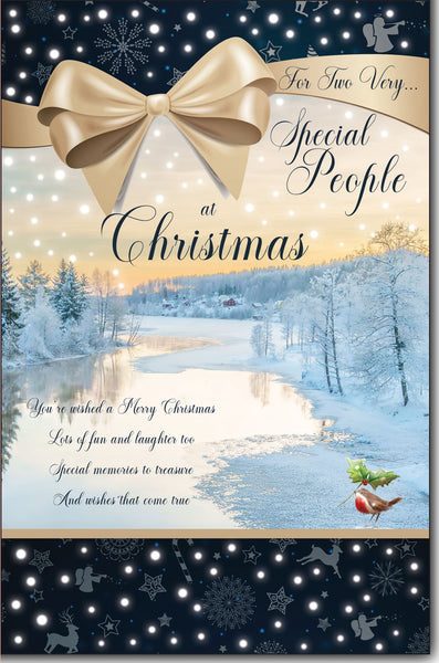Special people at Christmas card - sentimental verse