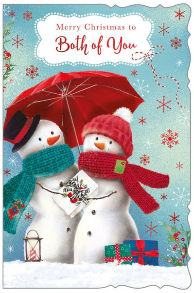 To both of you Christmas card- cute snow couple