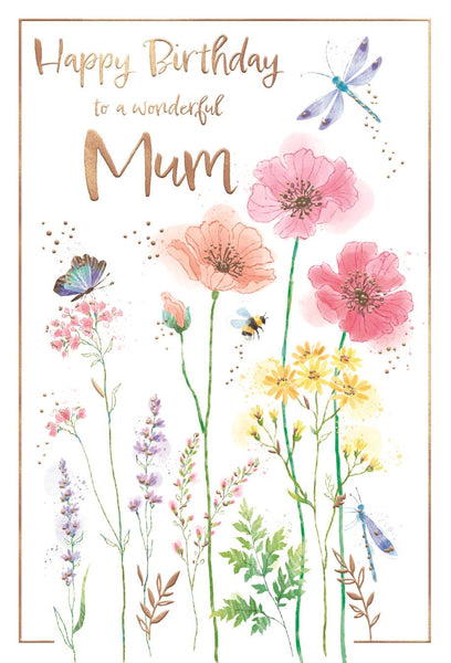 Mum birthday card- wild flowers