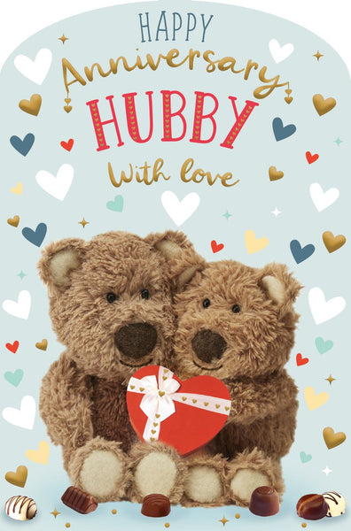 Husband anniversary card - cute bear