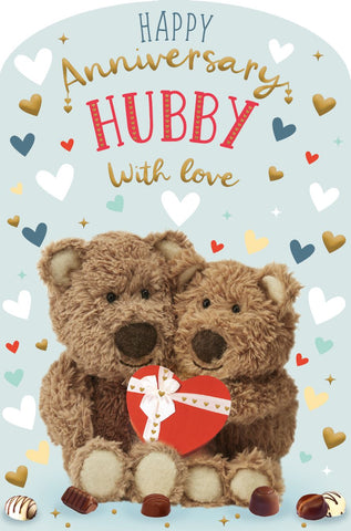 Husband anniversary card - cute bear