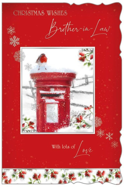 Brother-in-law Christmas card - winter post box