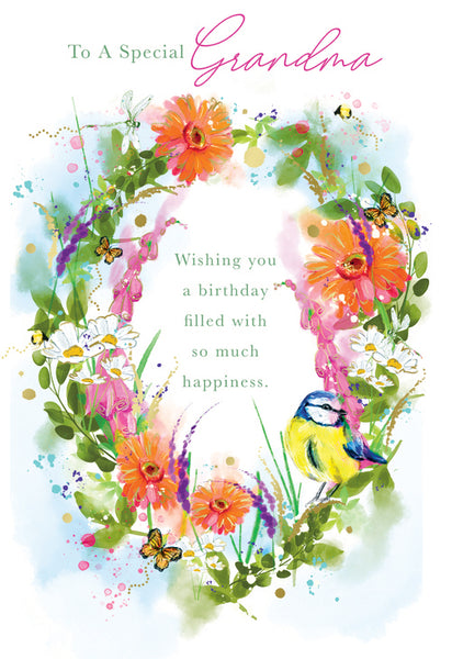 Grandma birthday card - flowers