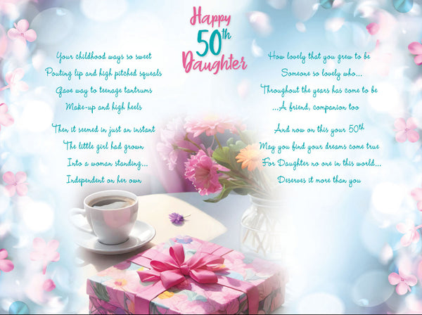 Daughter 50th birthday card
