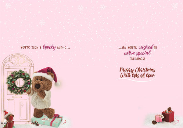 Auntie Christmas card - cute bear