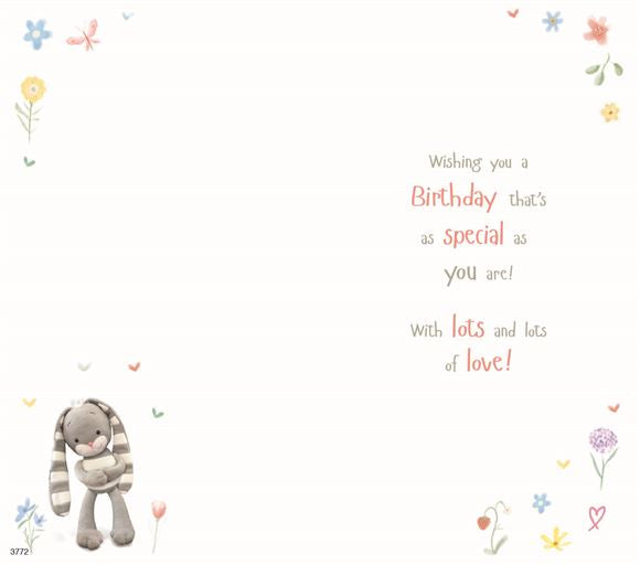 Great-Granddaughter birthday card - cute rabbit