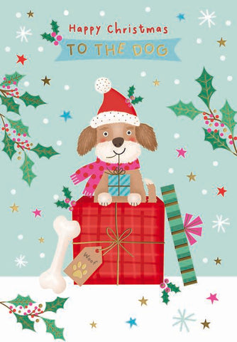 To the dog Christmas card - cute