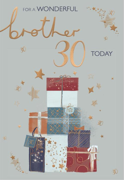 Brother 30th birthday card