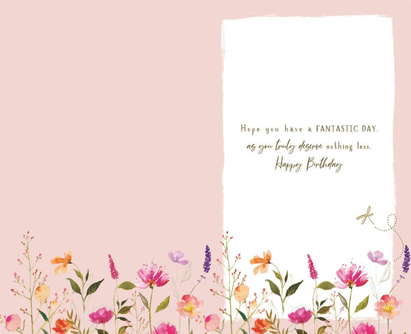 Friend birthday card - pretty flowers