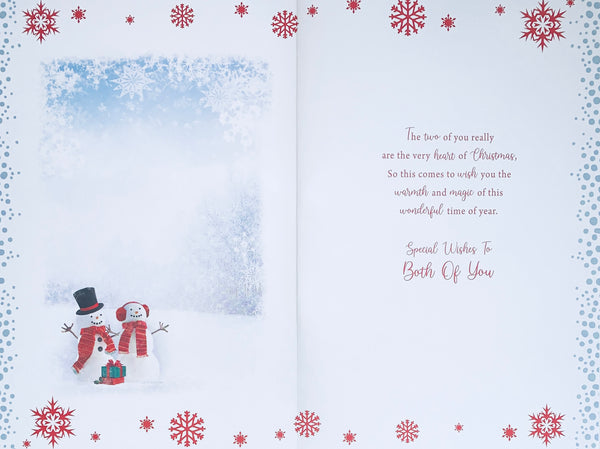 Both of you Christmas card- cute snowman couple