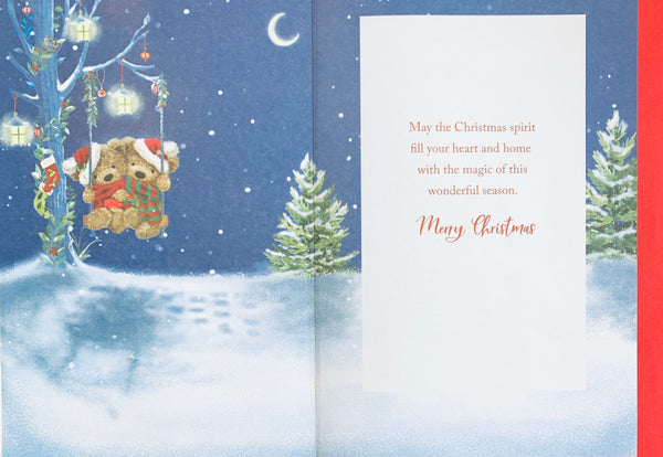 Sister and Partner Christmas card - cute bears