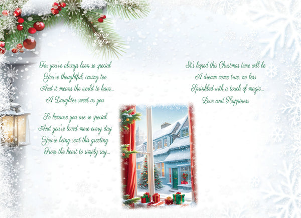 Daughter Christmas card - loving verse