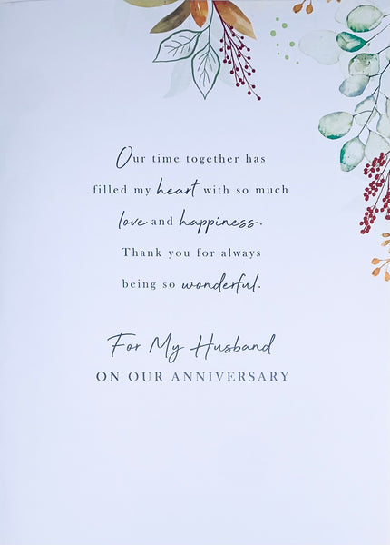 Husband anniversary card - sentimental verse