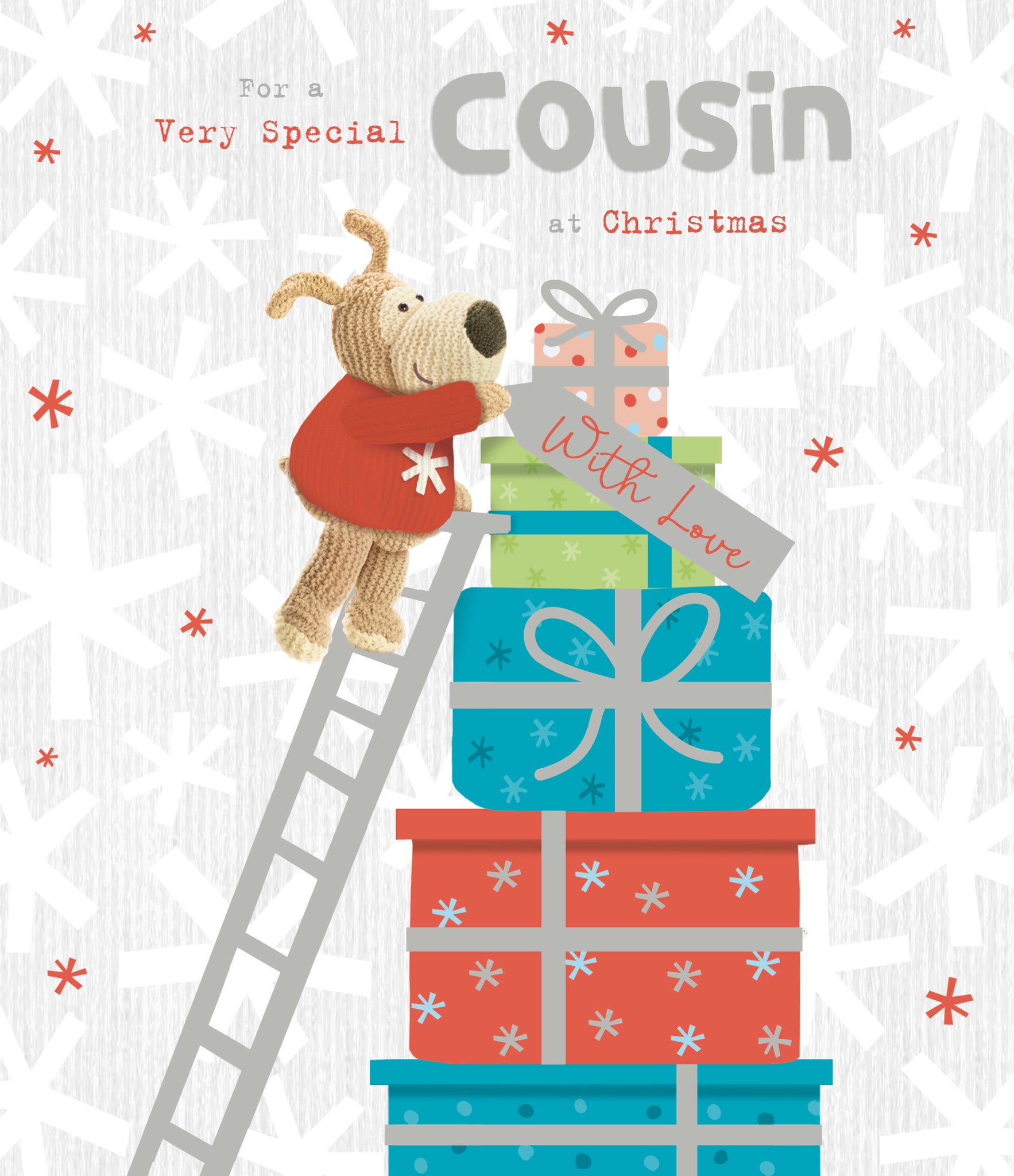 Cousin Christmas card - cute Boofle