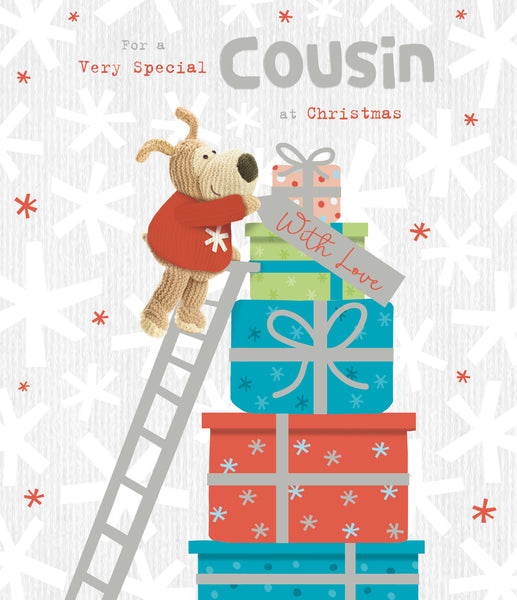Cousin Christmas card - cute Boofle