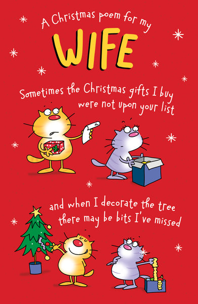 Wife Christmas card - funny