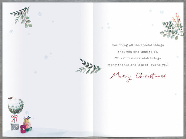 Mam Christmas card- festive home