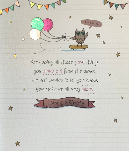 Granddaughter birthday card- brilliant granddaughter