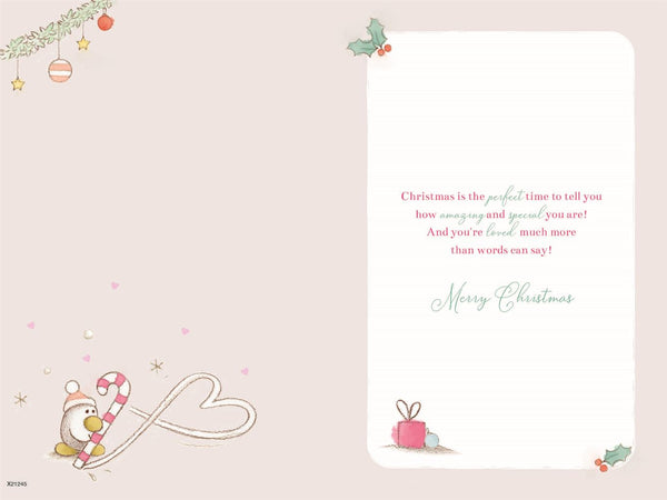 Wife Christmas card - cute cuddling bears