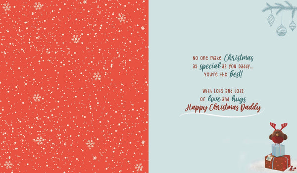 Daddy Christmas card- cute bear