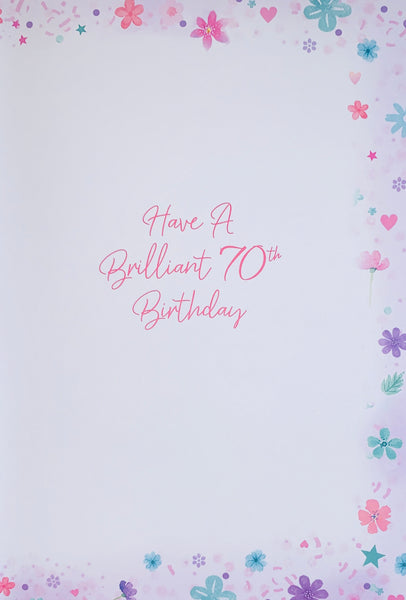 70th birthday card for her
