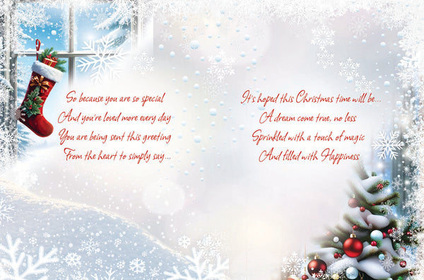 Son Christmas card - sentimental verse