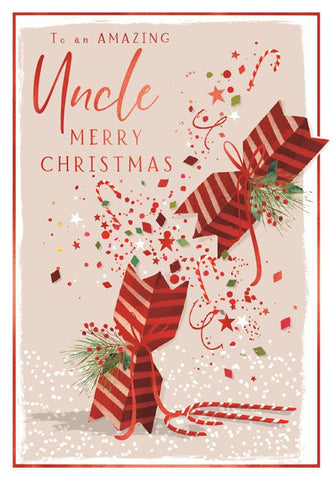 Uncle Christmas card - Xmas cracker