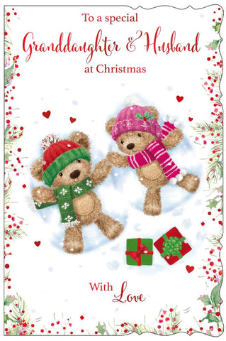 Granddaughter & Husband Christmas card- cute bears