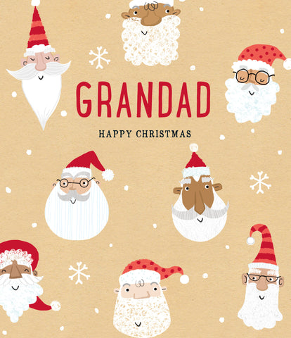 Grandad Christmas card - fun Santa