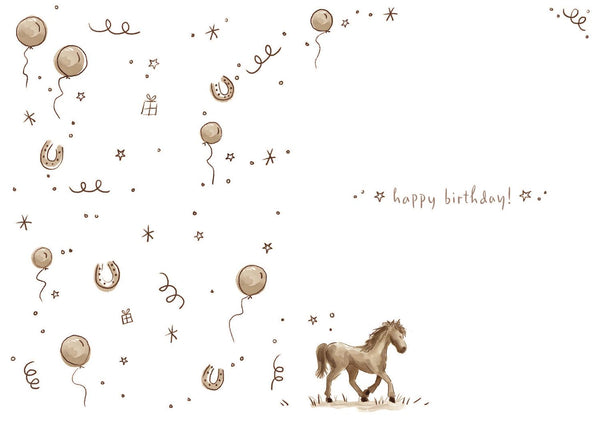 Cute horse birthday card - general birthday card
