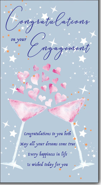 Engagement congratulations card- celebration fizz