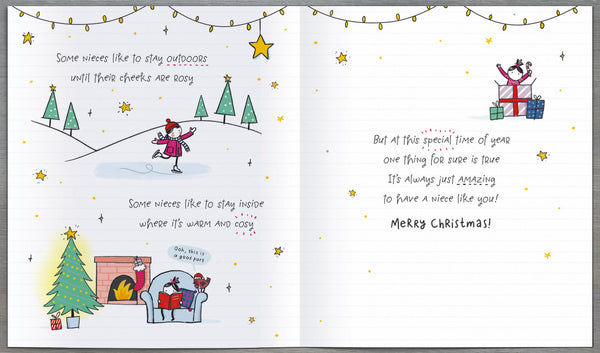 Niece Christmas card - amazing niece