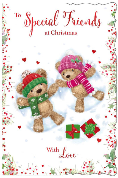 Special friends Christmas card - cute bears