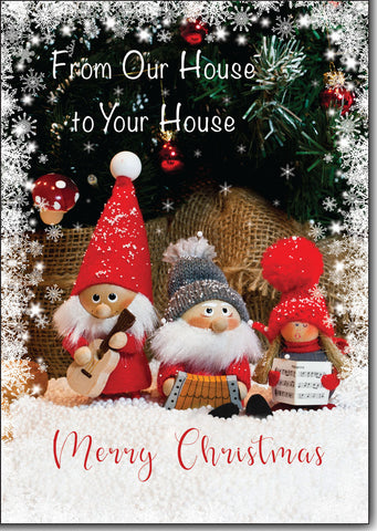 From our house to your house Christmas card - cute