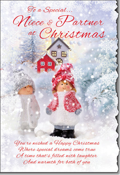 Niece and partner Christmas card - sentimental verse