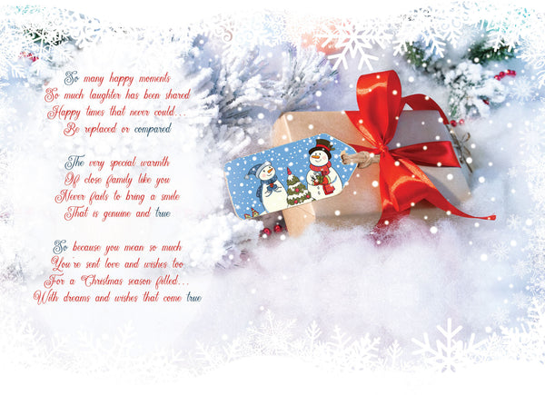 Sister and Brother-in-law Christmas card- sentimental verse