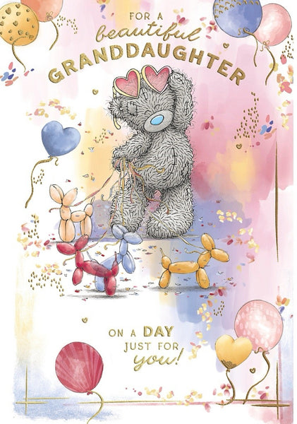 Me to you Granddaughter birthday card- tatty teddy party