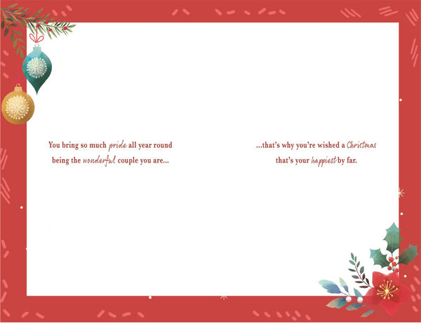 Mum and Dad Christmas card - large card