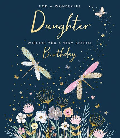 Daughter birthday card - wild flower meadow
