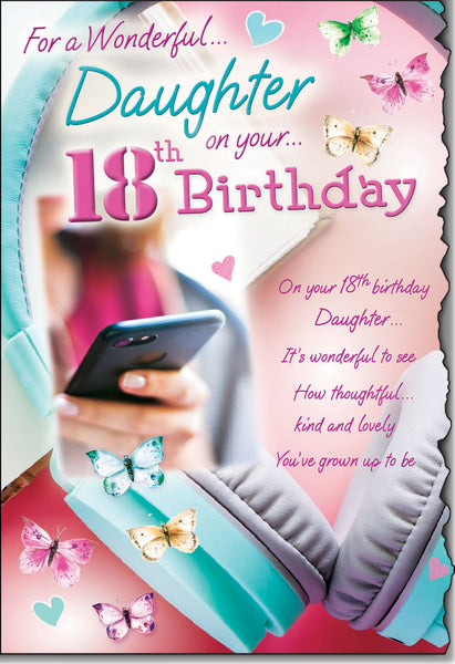 Daughter 18th birthday card sentimental verse