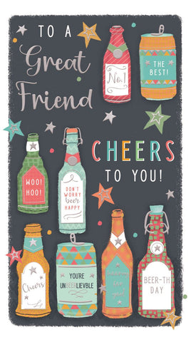 Friend birthday card - beers