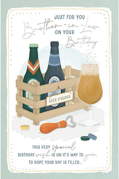 Brother in law birthday card - birthday beers