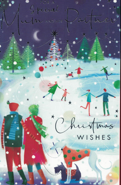 Mum and Partner Christmas card - winter walk