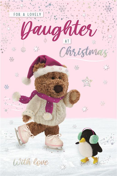 Daughter Christmas card - cute bear